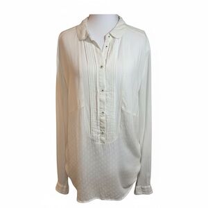 Maeve by‎ Anthropologie Pintuck Tunic Top • Size Large